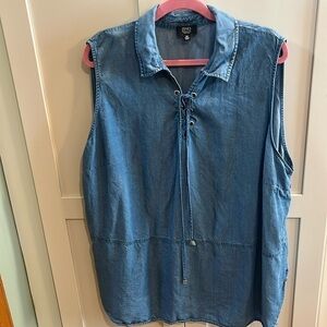 Jones New York Sleeveless Denim Top